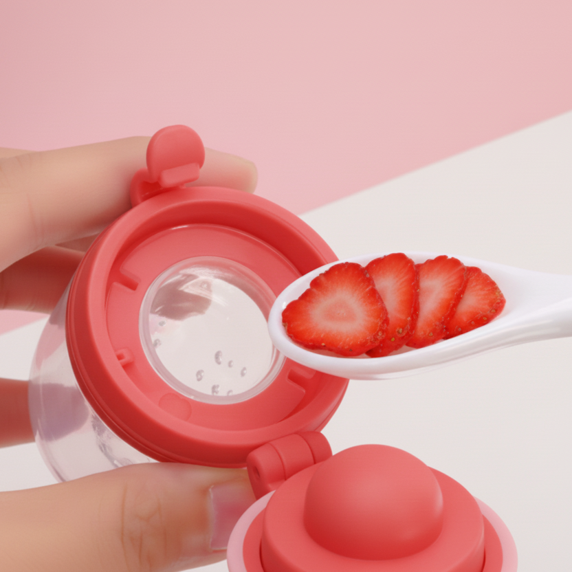 Baby feeder with darker pink color